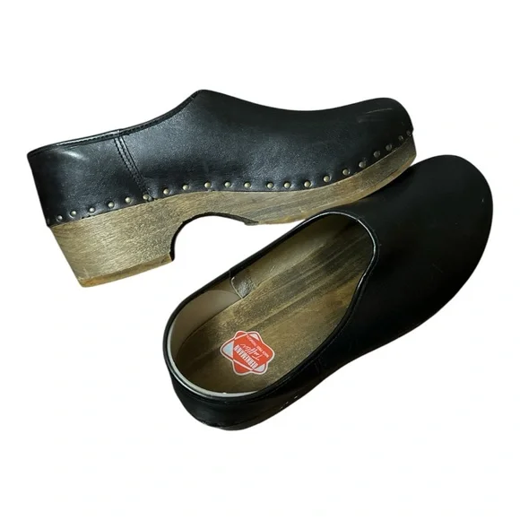 Berkemann Original Toeffler Clogs Black Wooden Soles Size EU 43 - Picture 5 of 9